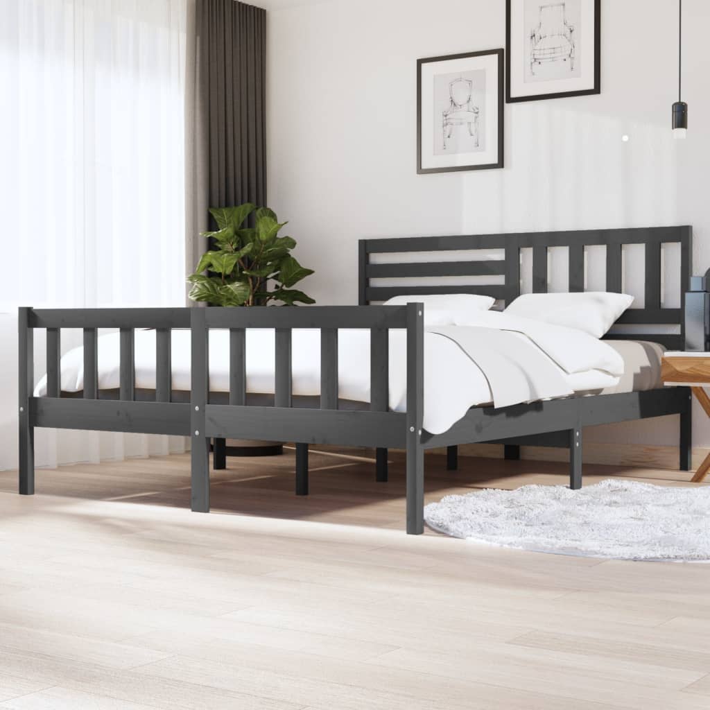 3101174 Bed Frame Without Mattress Solid Wood (810103+814165)