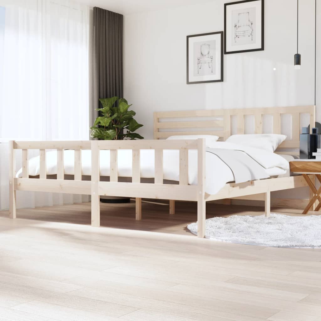 3101174 Bed Frame Without Mattress Solid Wood (810103+814165)