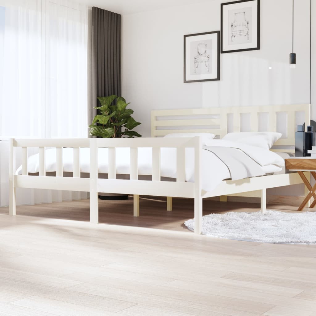 3101174 Bed Frame Without Mattress Solid Wood (810103+814165)