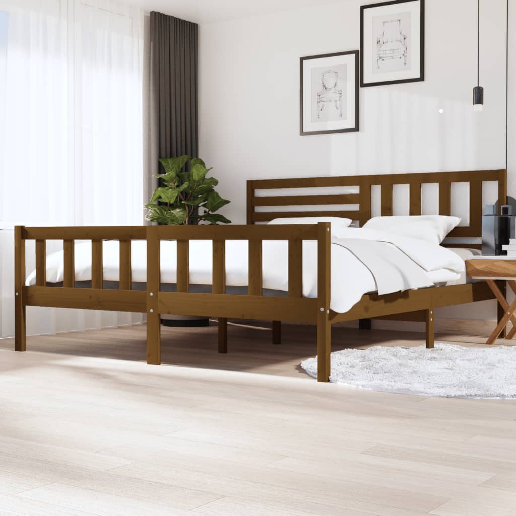 3101174 Bed Frame Without Mattress Solid Wood (810103+814165)