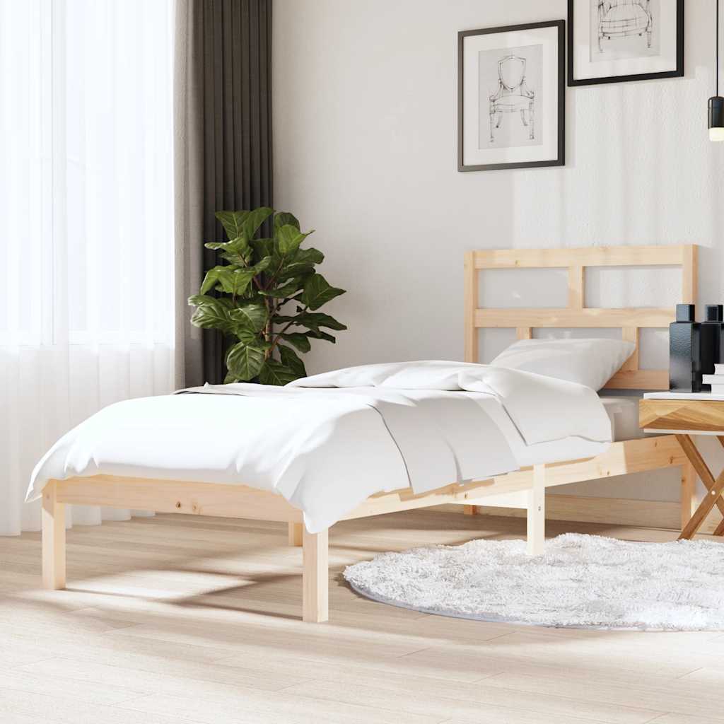 3101242 Bed Frame Without Mattress Solid Wood Pine (810041+814218)