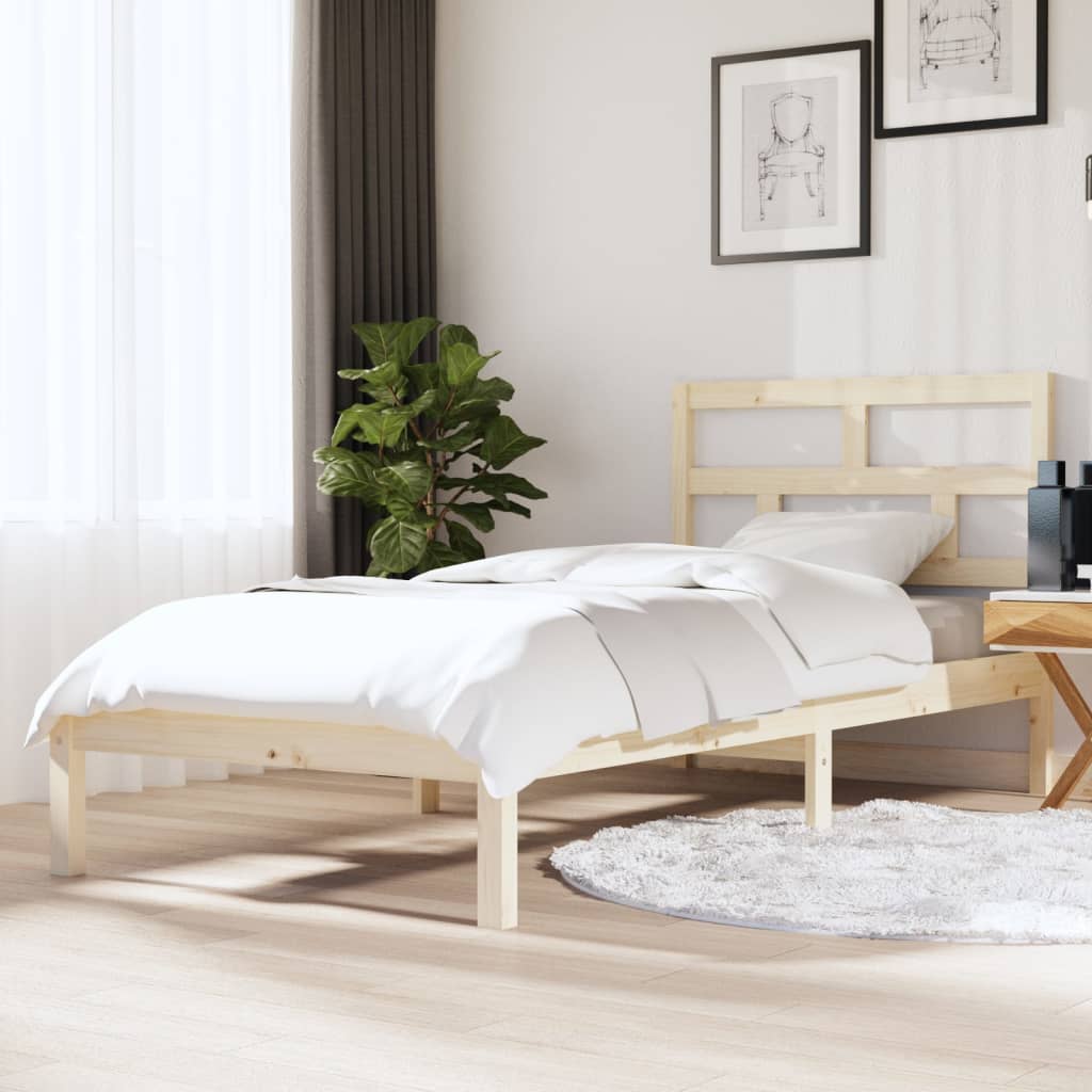 3101242 Bed Frame Without Mattress Solid Wood Pine (810041+814218)