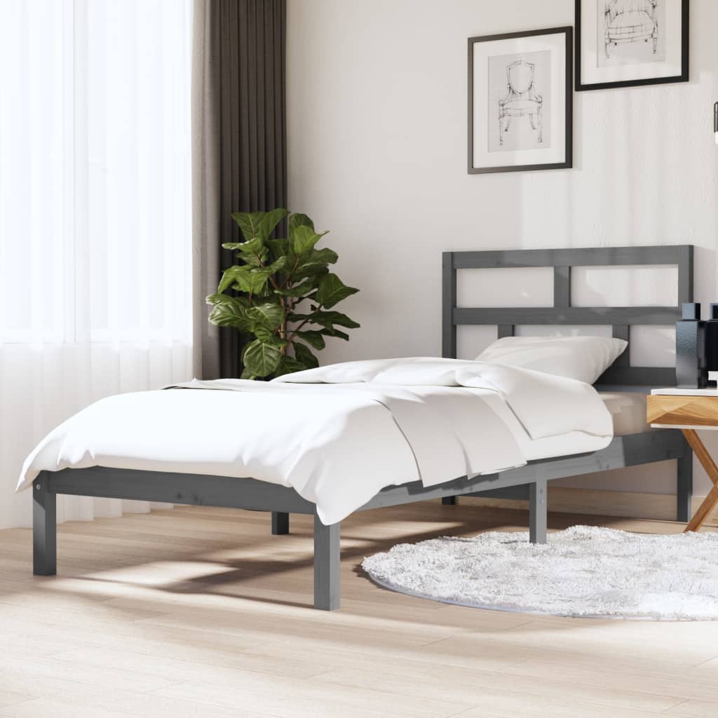 3101242 Bed Frame Without Mattress Solid Wood Pine (810041+814218)