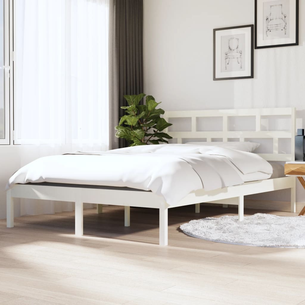 3101242 Bed Frame Without Mattress Solid Wood Pine (810041+814218)
