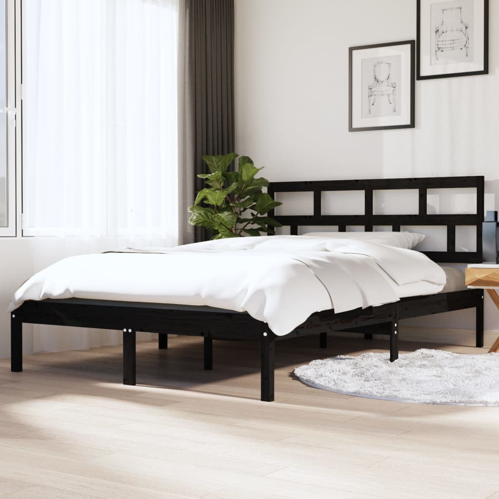 3101242 Bed Frame Without Mattress Solid Wood Pine (810041+814218)