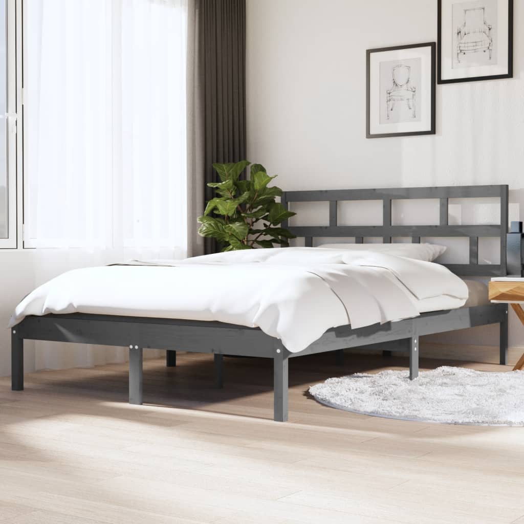 3101242 Bed Frame Without Mattress Solid Wood Pine (810041+814218)