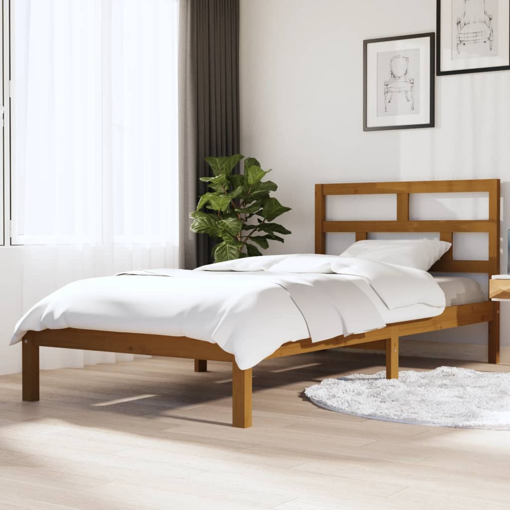 3101242 Bed Frame Without Mattress Solid Wood Pine (810041+814218)