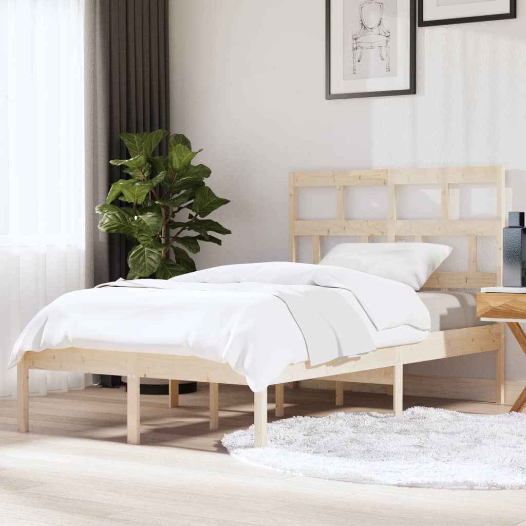 3101242 Bed Frame Without Mattress Solid Wood Pine (810041+814218)