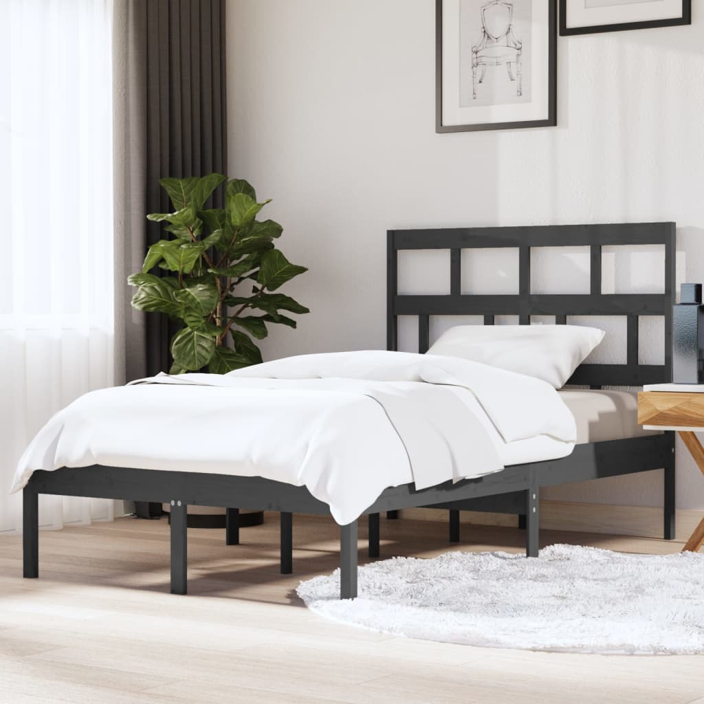 3101242 Bed Frame Without Mattress Solid Wood Pine (810041+814218)