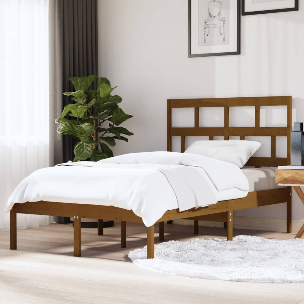 3101242 Bed Frame Without Mattress Solid Wood Pine (810041+814218)