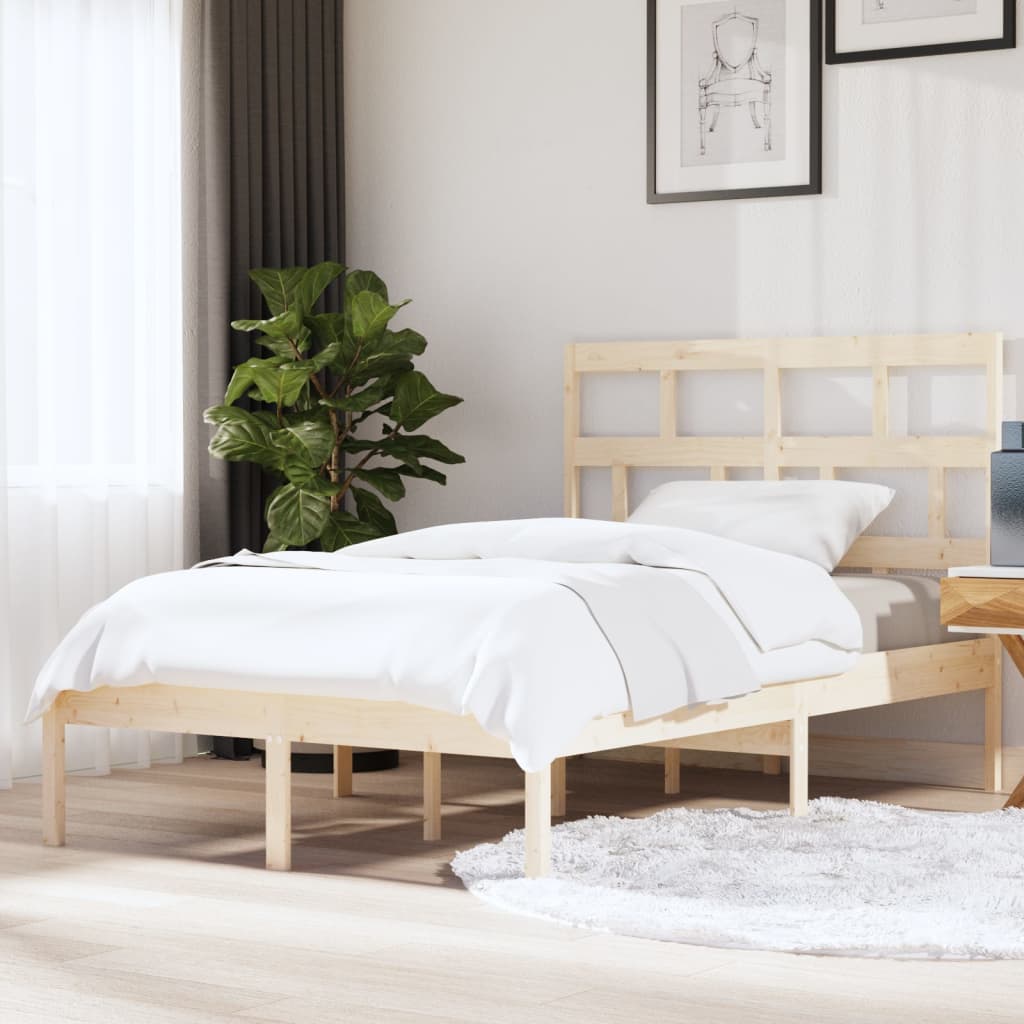 3101242 Bed Frame Without Mattress Solid Wood Pine (810041+814218)