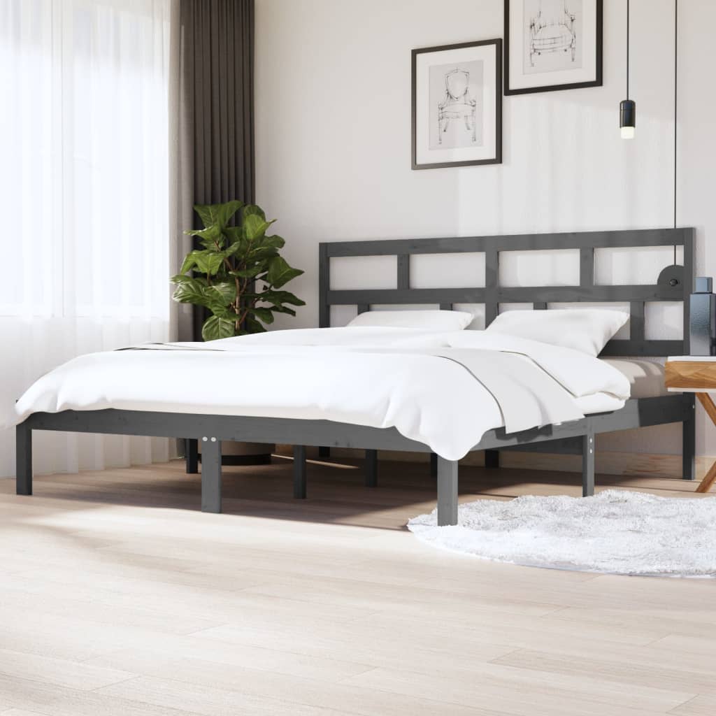 3101242 Bed Frame Without Mattress Solid Wood Pine (810041+814218)