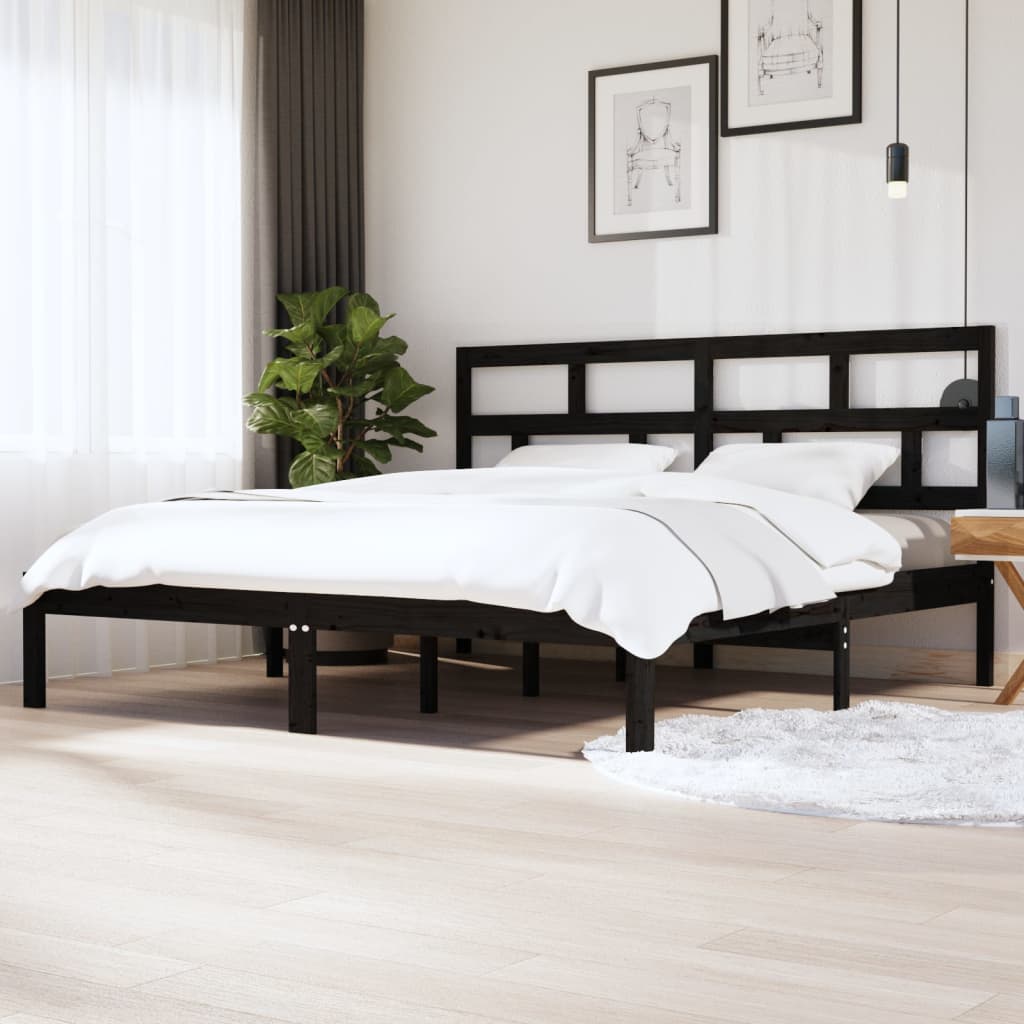 3101242 Bed Frame Without Mattress Solid Wood Pine (810041+814218)