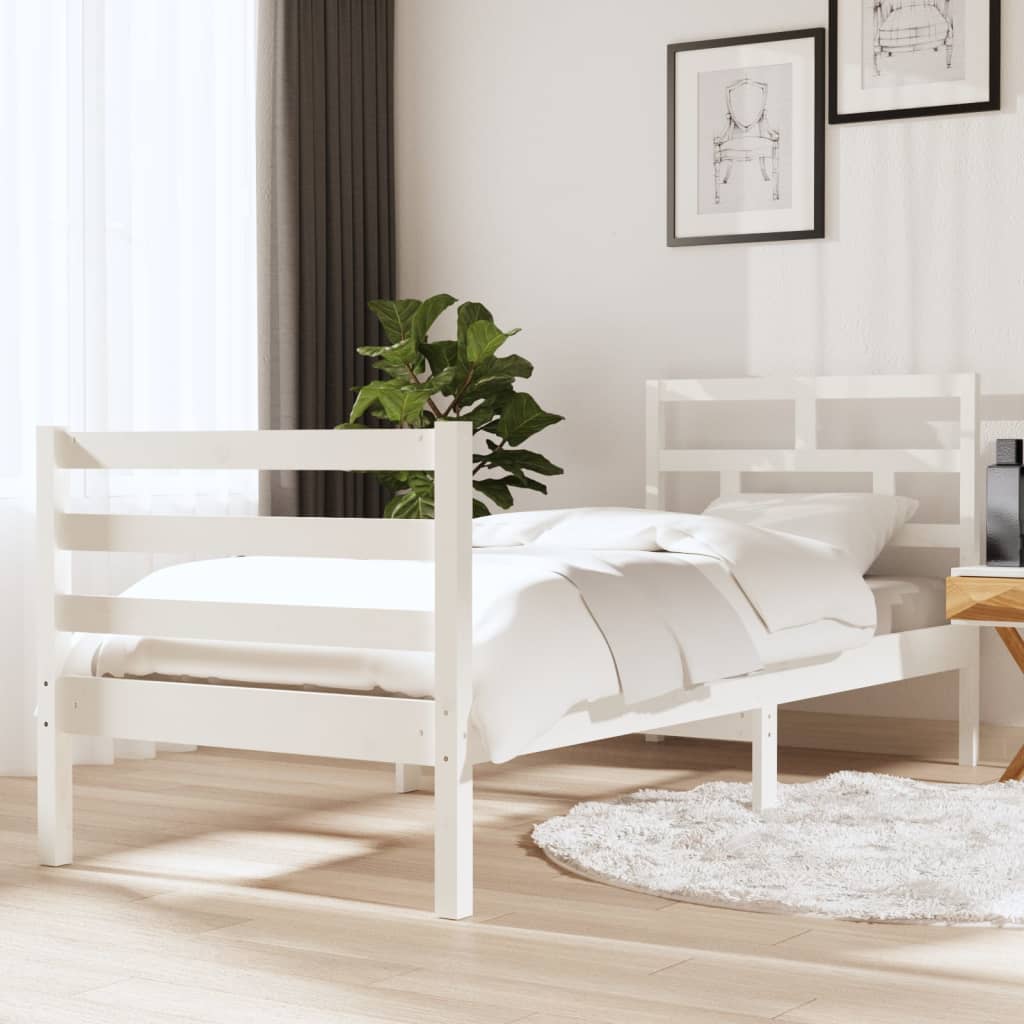Bed Frame Without Mattress Double Solid Wood
