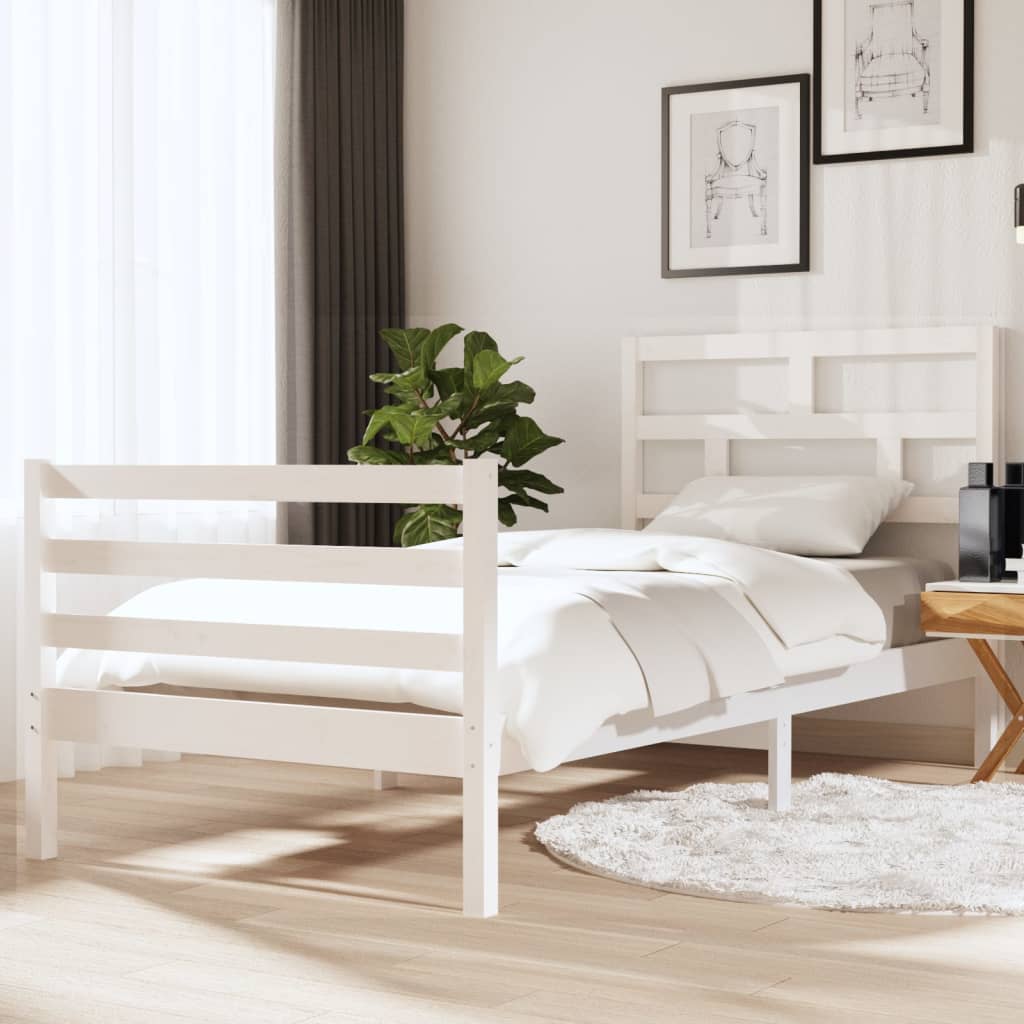 Bed Frame Without Mattress Double Solid Wood