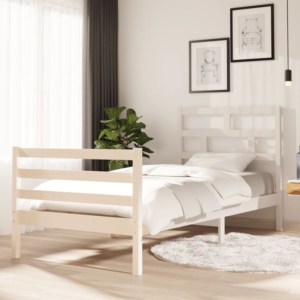 Bed Frame Without Mattress Double Solid Wood
