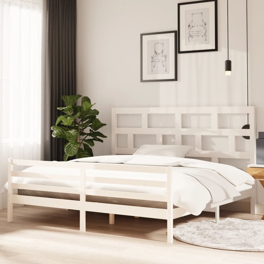Bed Frame Without Mattress Double Solid Wood
