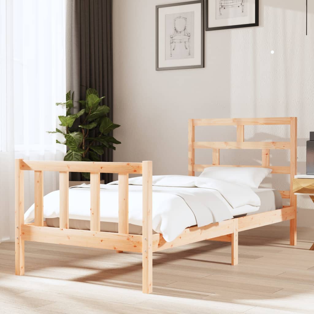 3101369 Bed Frame Without Mattress Solid Wood (810103+814215)