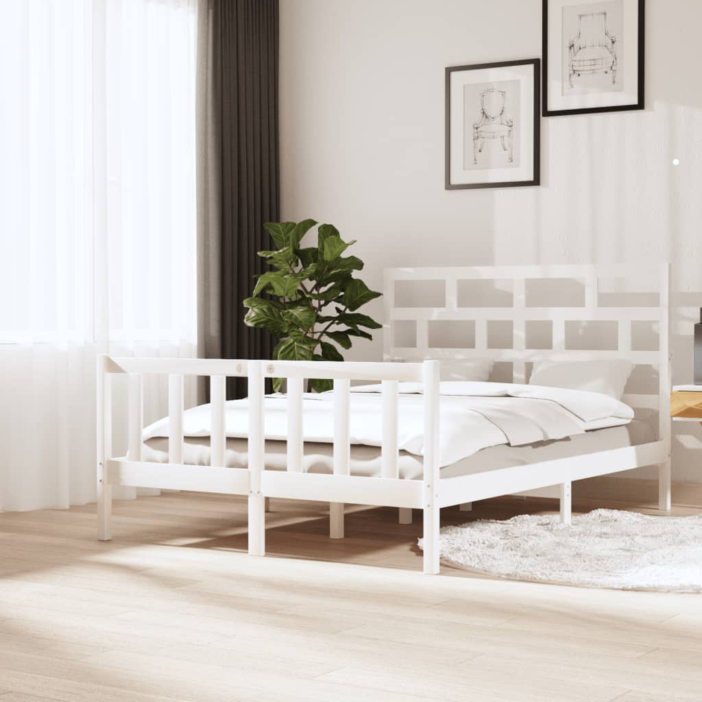 3101369 Bed Frame Without Mattress Solid Wood (810103+814215)