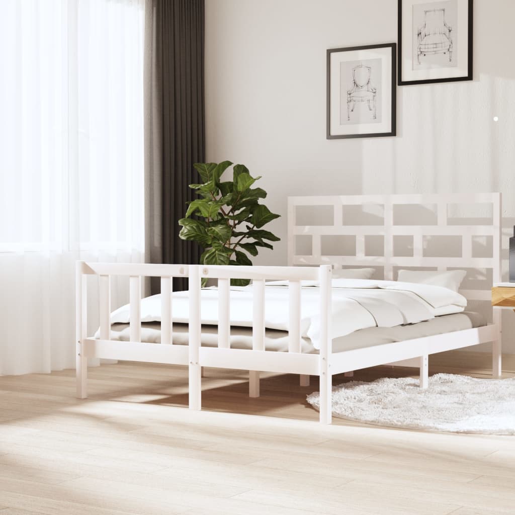 3101369 Bed Frame Without Mattress Solid Wood (810103+814215)