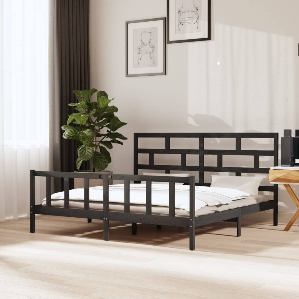 3101369 Bed Frame Without Mattress Solid Wood (810103+814215)