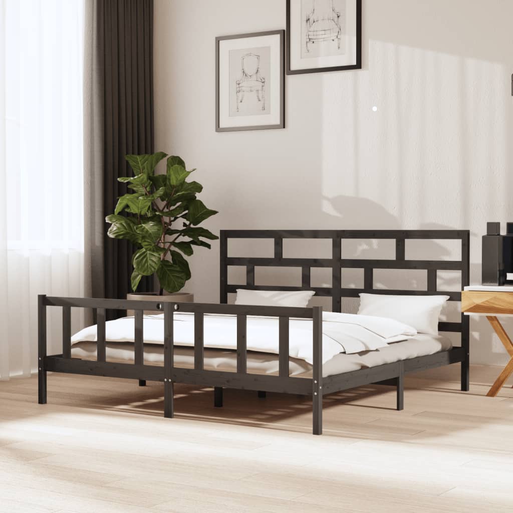 3101369 Bed Frame Without Mattress Solid Wood (810103+814215)
