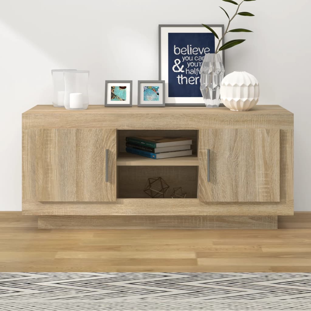 Tv Cabinet 102X35X45 Cm Engineered Wood