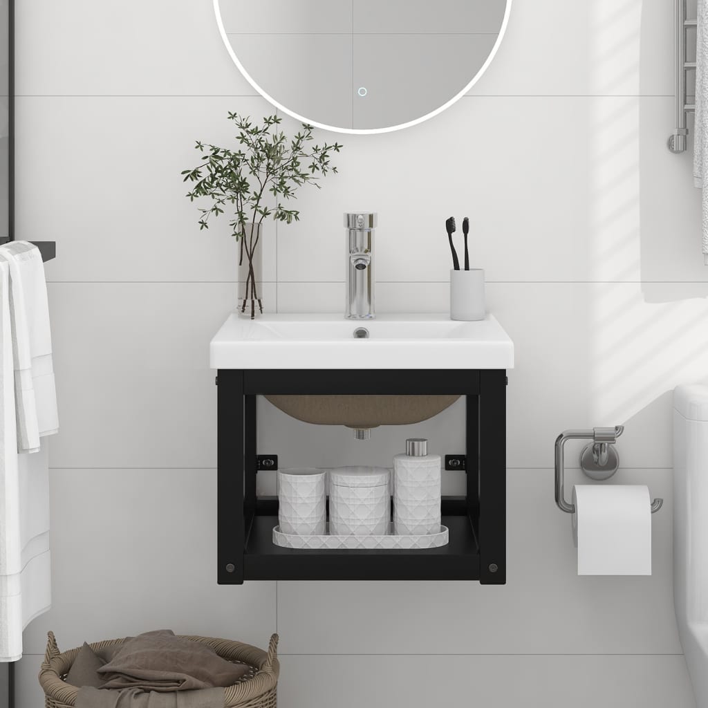 Bathroom Washbasin Frame With Built-In Basin Iron