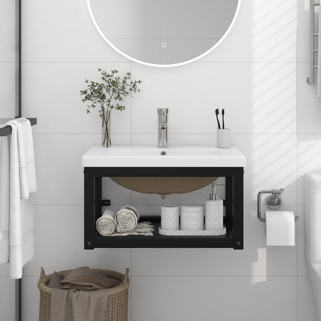 Bathroom Washbasin Frame With Built-In Basin Iron