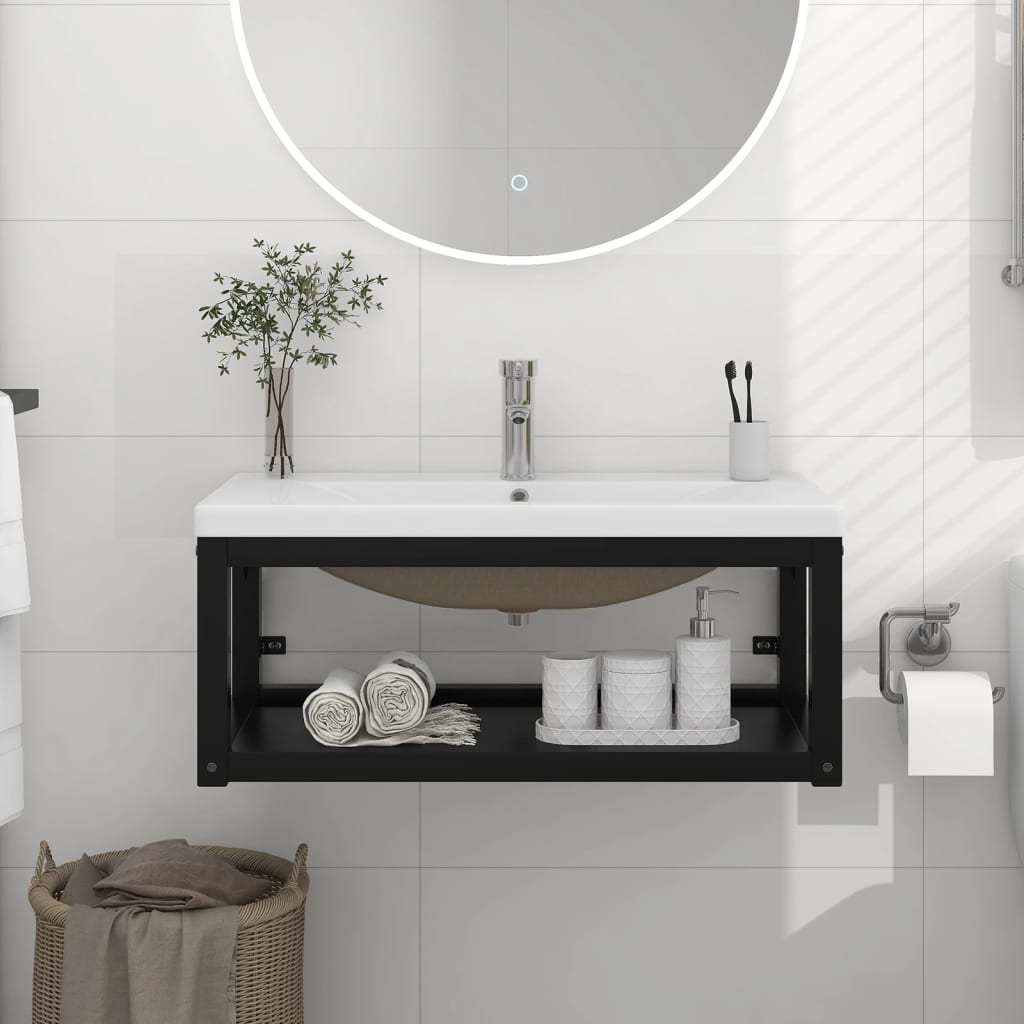 Bathroom Washbasin Frame With Built-In Basin Iron