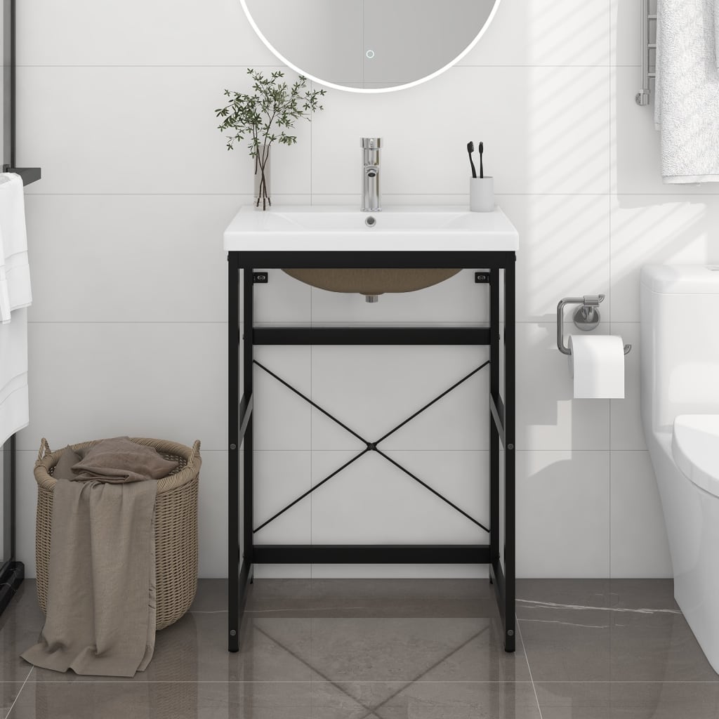 Bathroom Washbasin Frame With Built-In Basin Iron