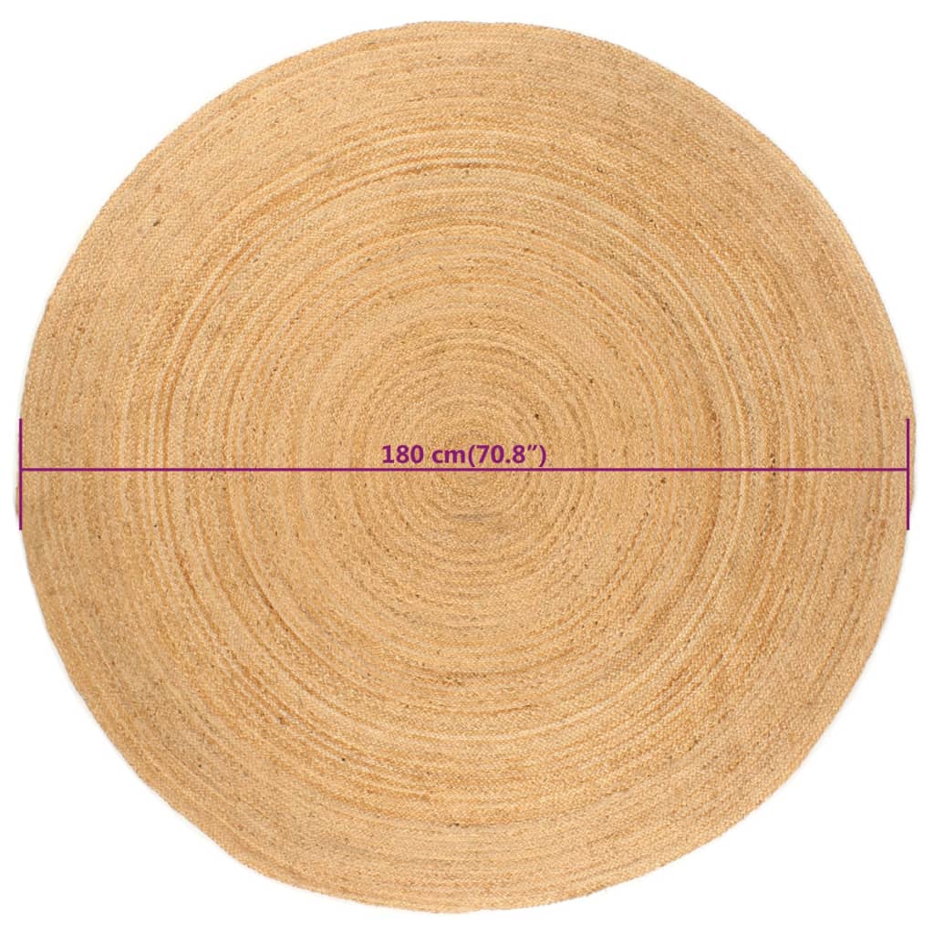 Area Rug Braided Jute Round