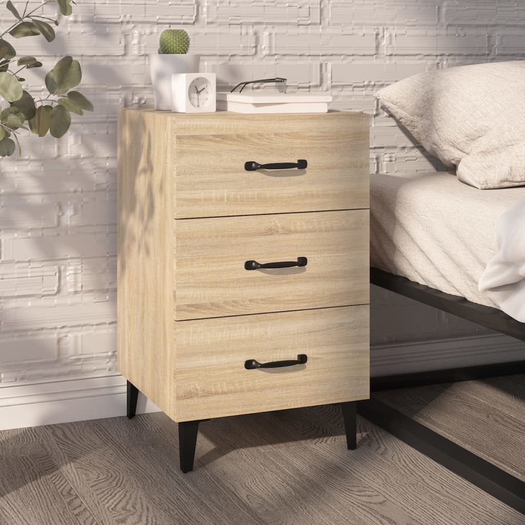 Bedside Cabinet 40X40X66 Cm Engineered Wood
