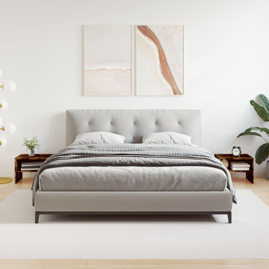 Bedside Cabinet White And Sonoma Oak 40X30X30 Cm Engineered Wood