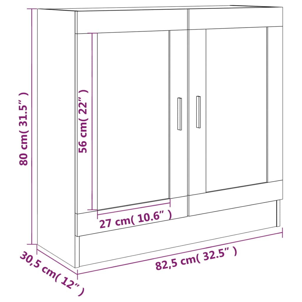 Vitrine Cabinet 82.5X30.5X Engineered Wood