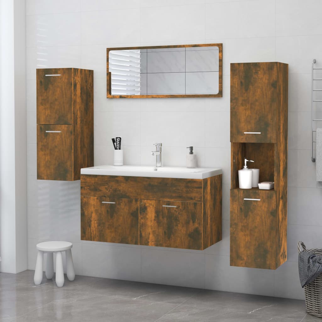 Bathroom Cabinet 30X30X130 Cm Engineered Wood