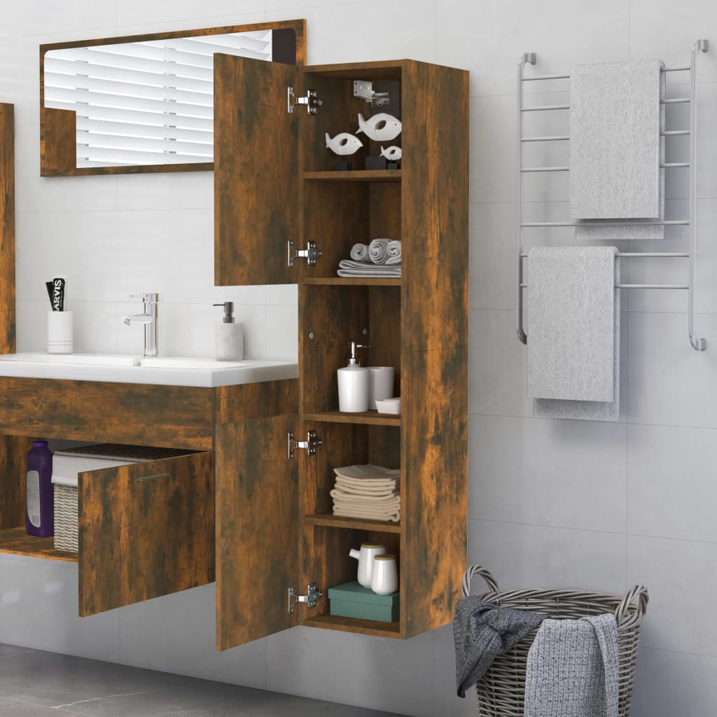 Bathroom Cabinet 30X30X130 Cm Engineered Wood
