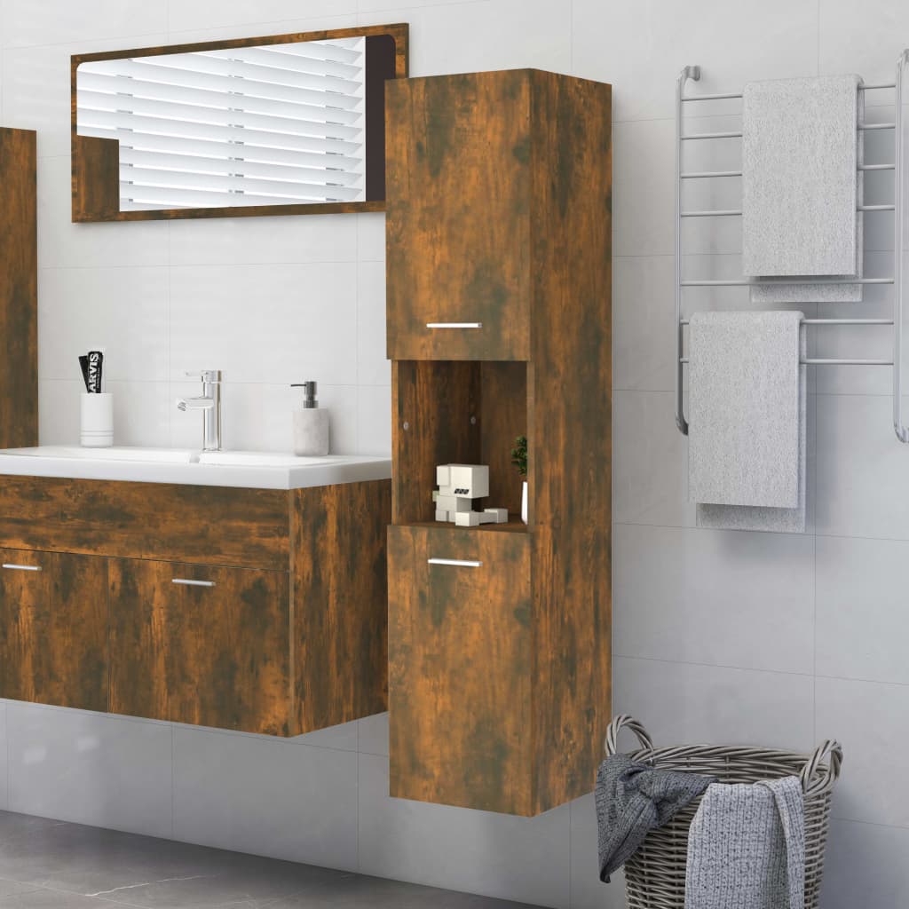 Bathroom Cabinet 30X30X130 Cm Engineered Wood