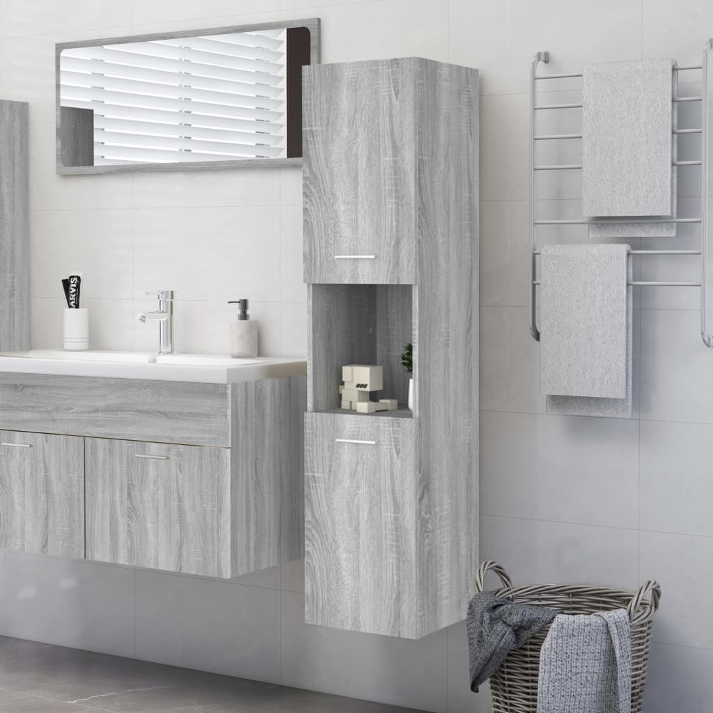 Bathroom Cabinet 30X30X130 Cm Engineered Wood