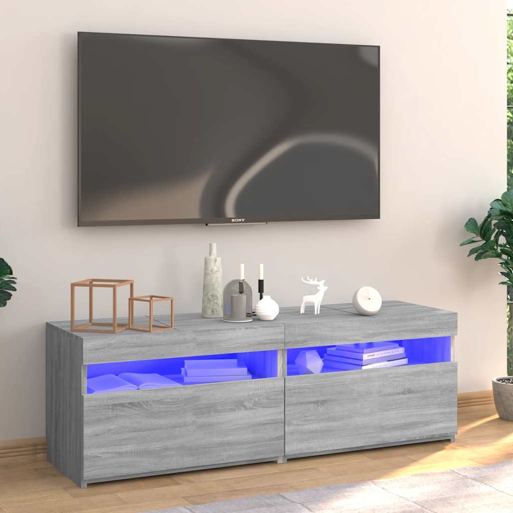 Tv Cabinet With Led Lights 60X35X40 Cm