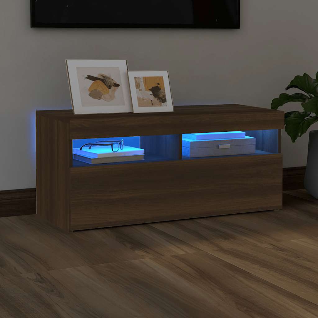 Tv Cabinet With Led Lights 60X35X40 Cm