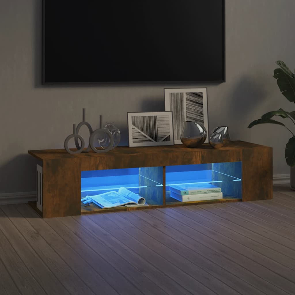 Tv Cabinet With Led Lights 135X39X30 Cm