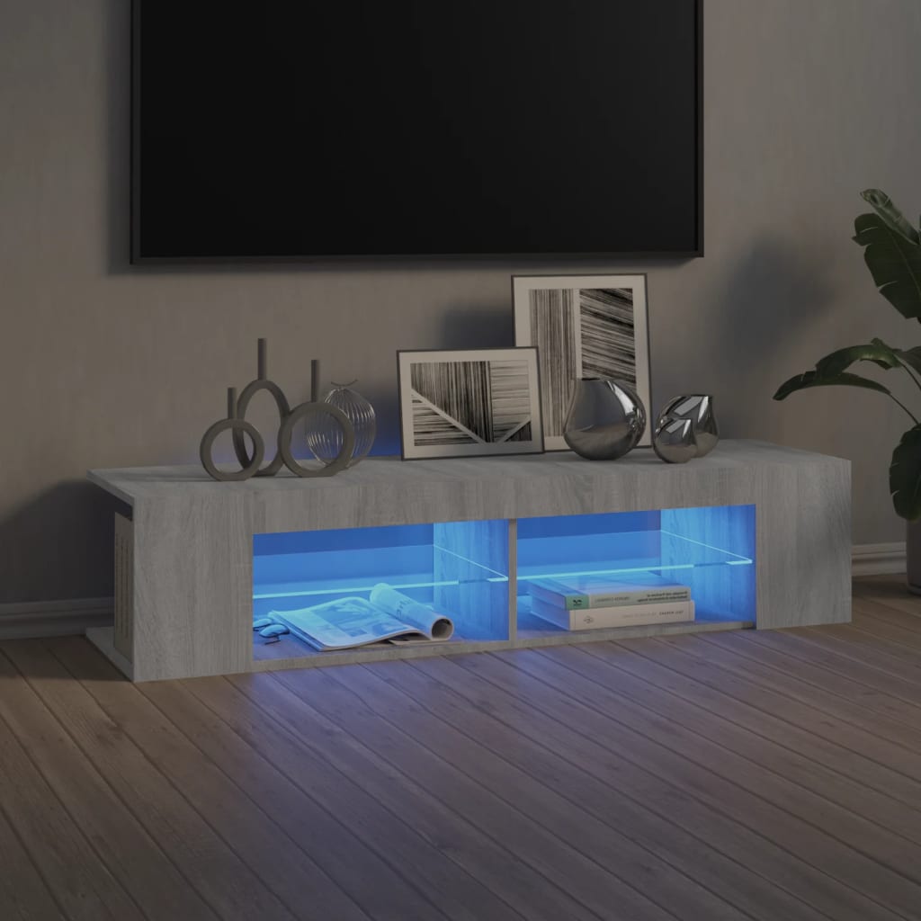 Tv Cabinet With Led Lights 135X39X30 Cm