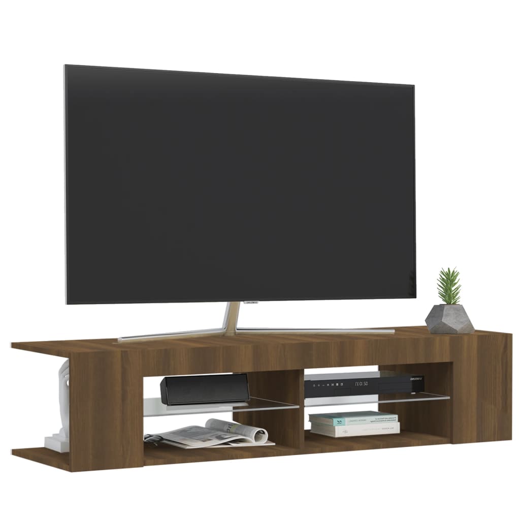 Tv Cabinet With Led Lights 135X39X30 Cm