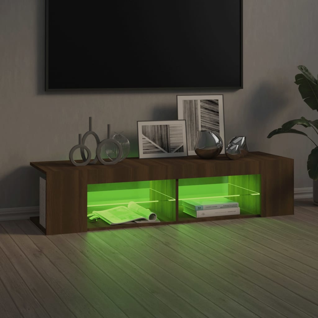 Tv Cabinet With Led Lights 135X39X30 Cm