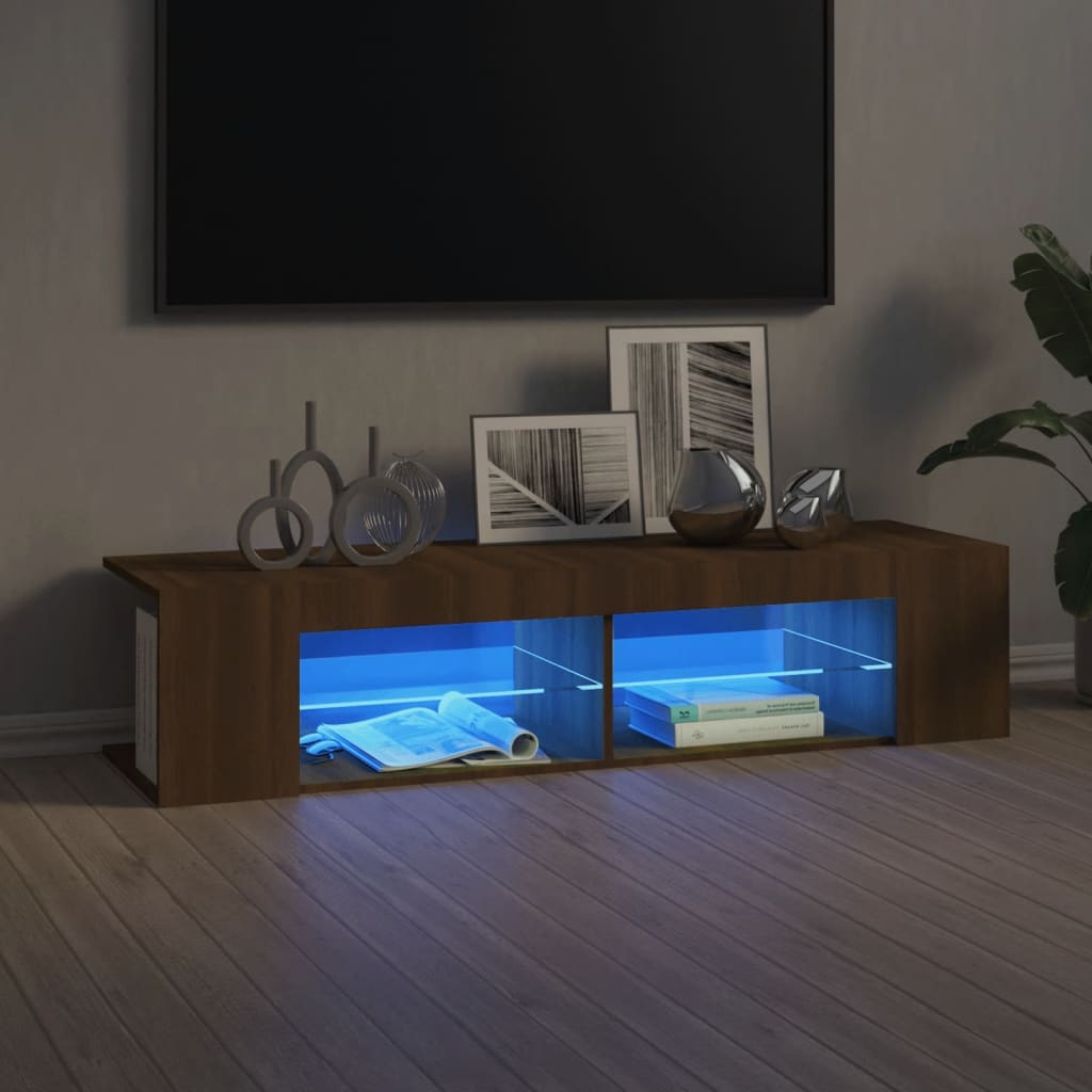 Tv Cabinet With Led Lights 135X39X30 Cm