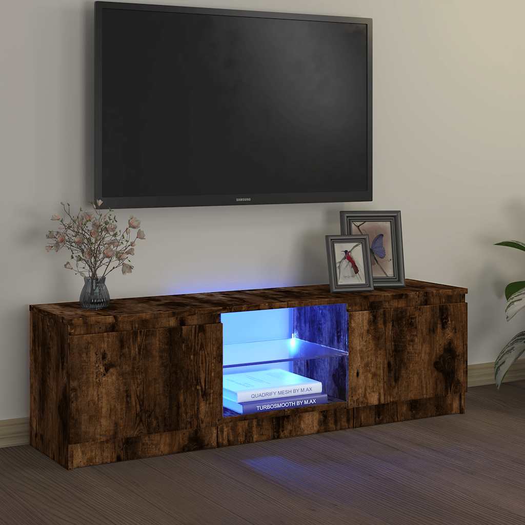 Tv Cabinet With Led Lights 120X30X35.5 Cm