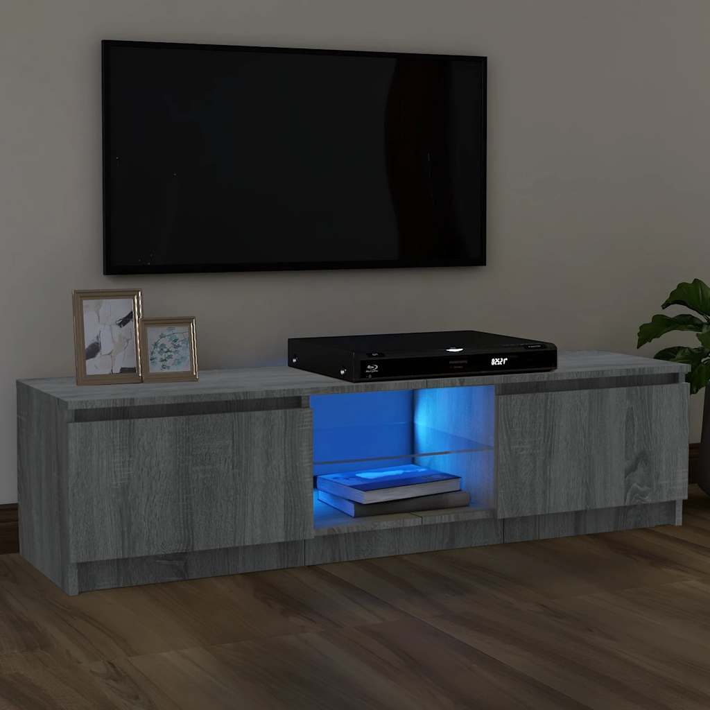Tv Cabinet With Led Lights 120X30X35.5 Cm