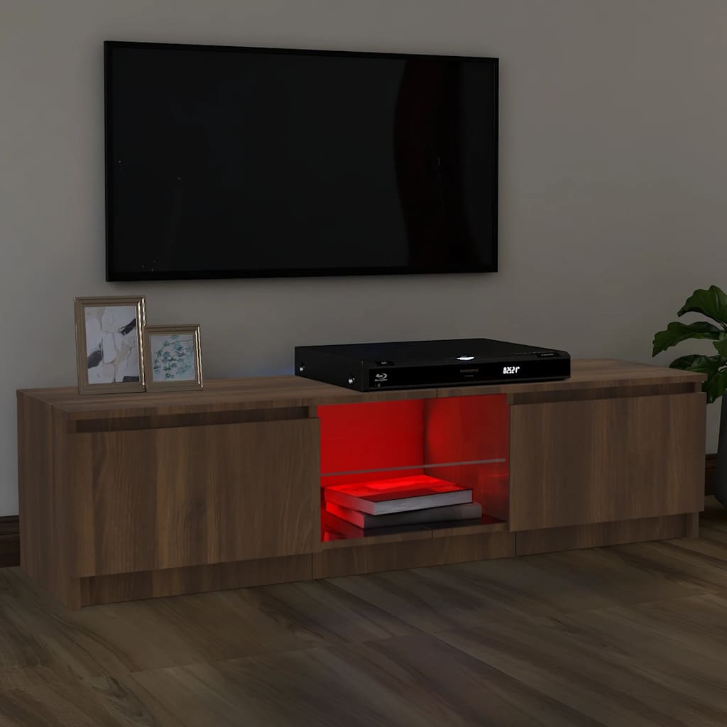 Tv Cabinet With Led Lights 120X30X35.5 Cm