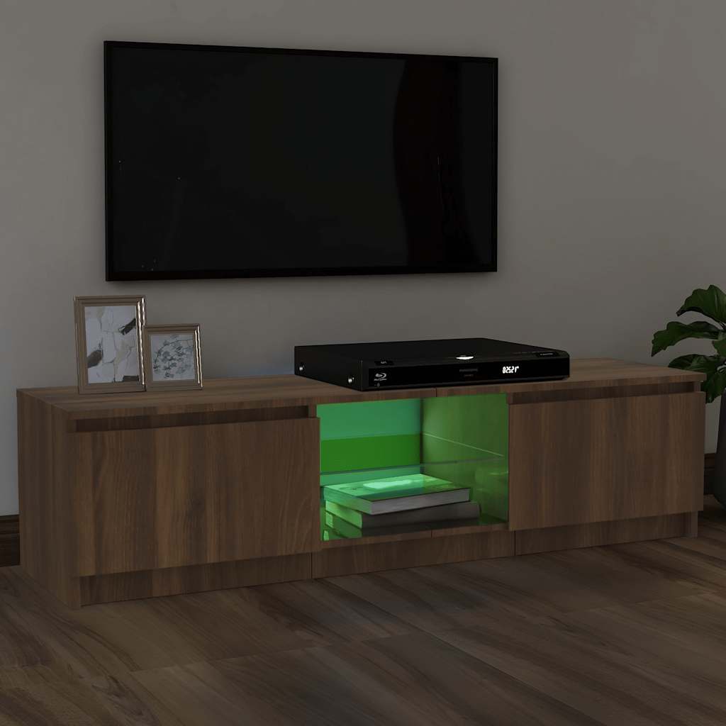 Tv Cabinet With Led Lights 120X30X35.5 Cm